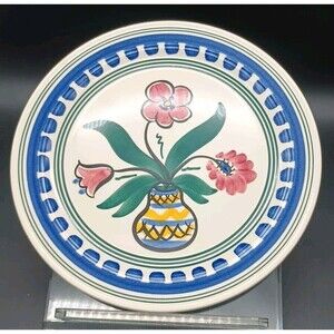 Vernon Kilns Pottery Gale Turnbull Hand Decorated T-631 Floral Luncheon Plate